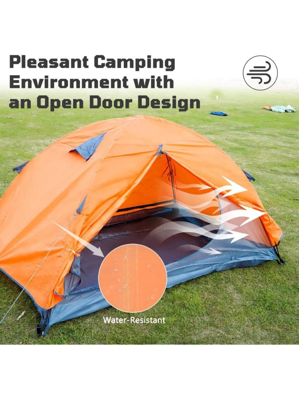 Lightweight 2-Person Waterproof Camping Tent | Portable Dome for Hiking - Picture 5 of 7